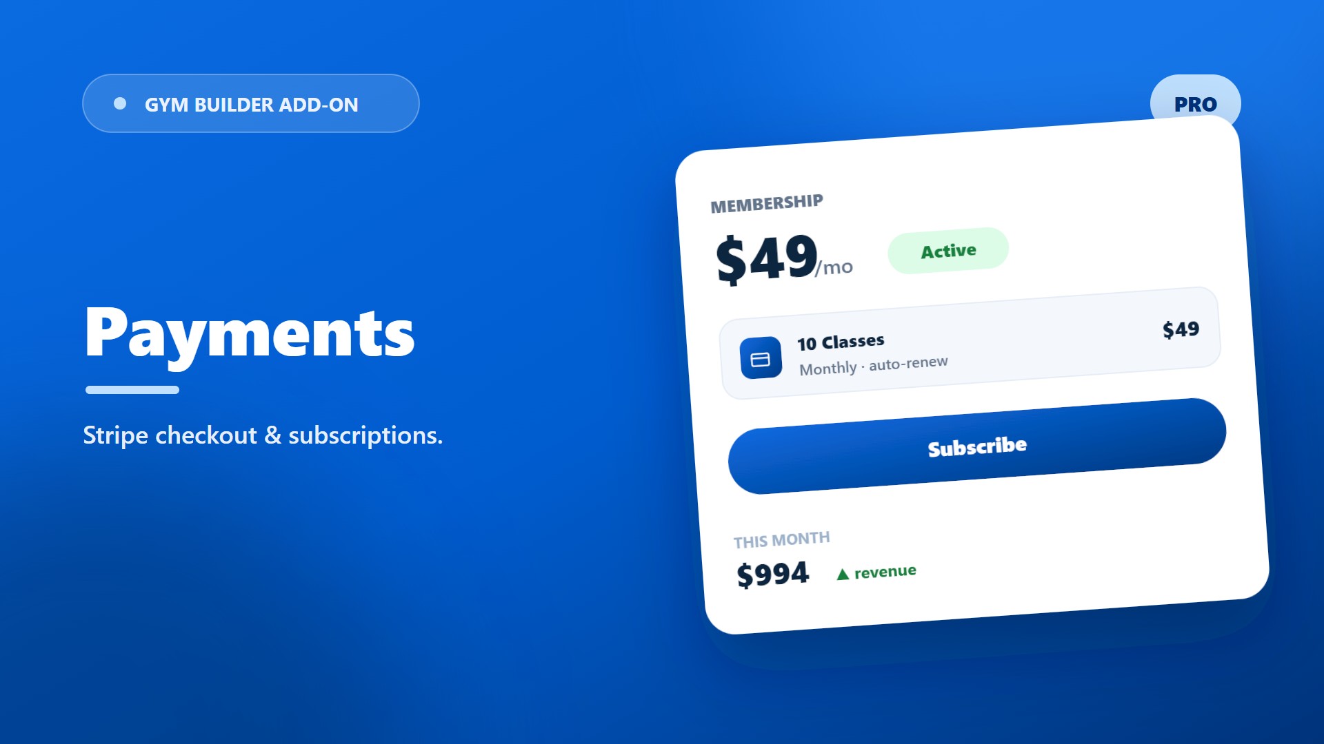 GB Stripe Payments add-on banner